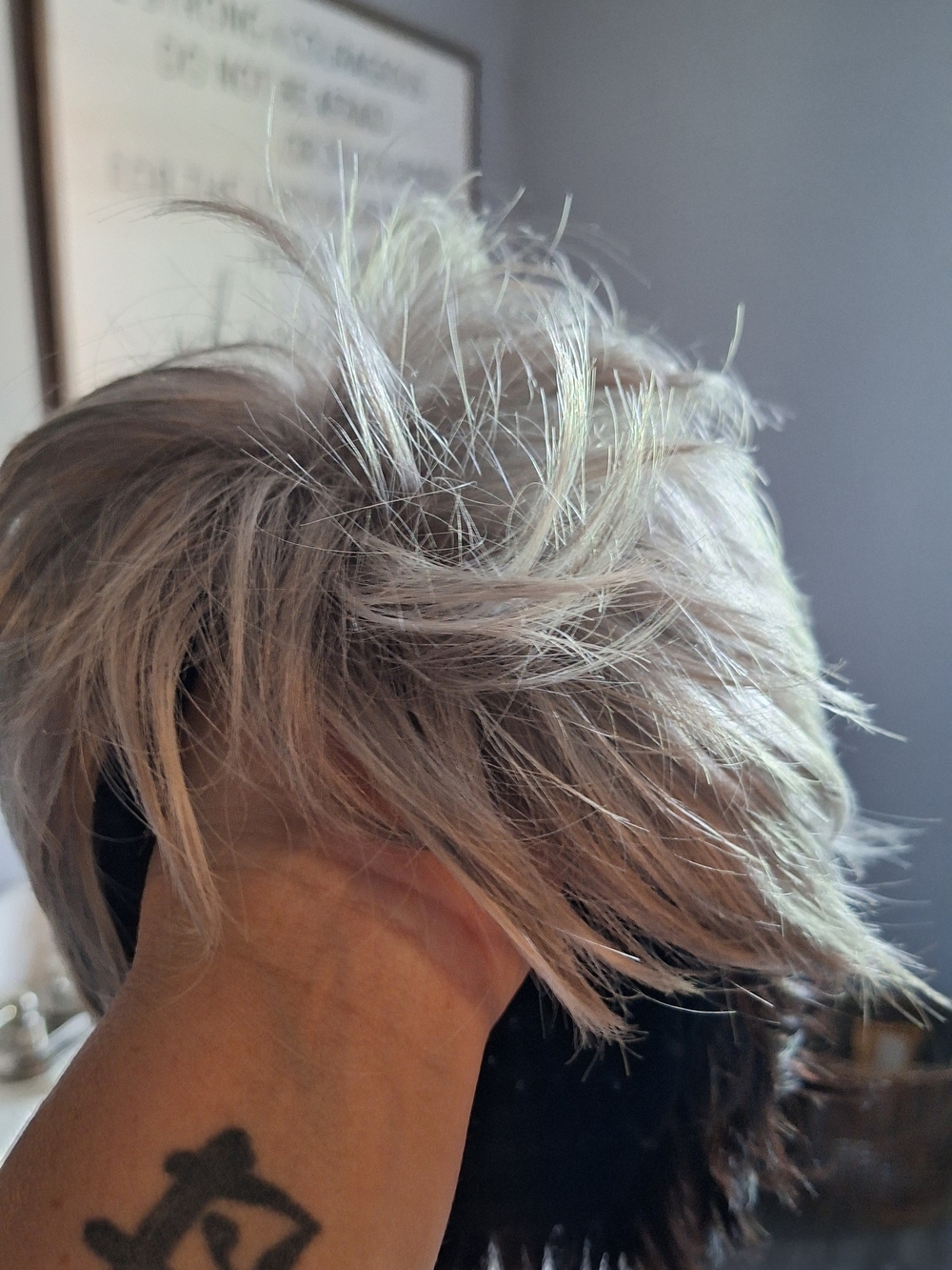 Light Ash Blonde Short Layered Women's Wig - Unbranded